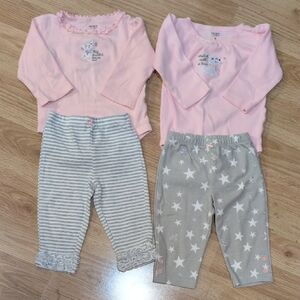 Carter's Pink and Gray Kids Matching Sets